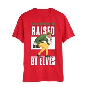 NWOT Buddy Elf Movie Tshirt Red Green Holiday Santa Graphic Tee S Will Ferrell
